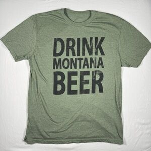 TAMARACK BREWING COMPANY, Montana, Olive Tee, EUC